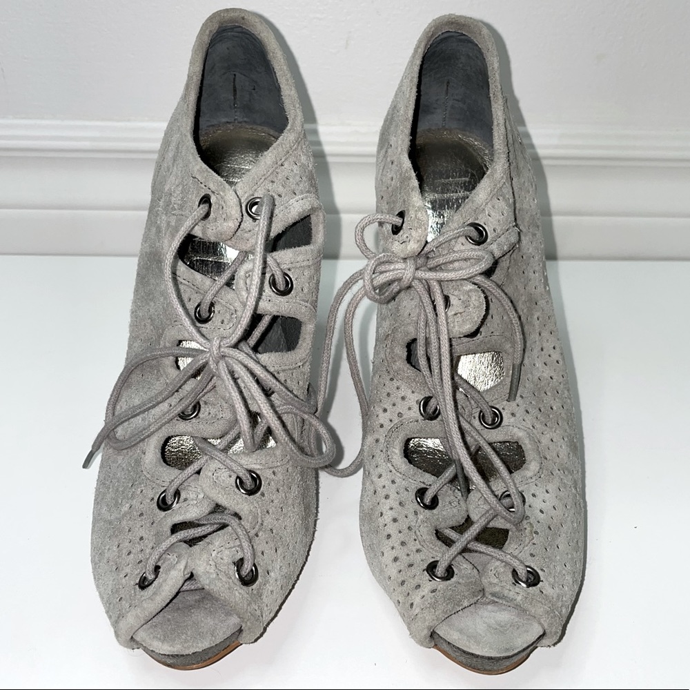Office London Peep Toe gray Pumps booties